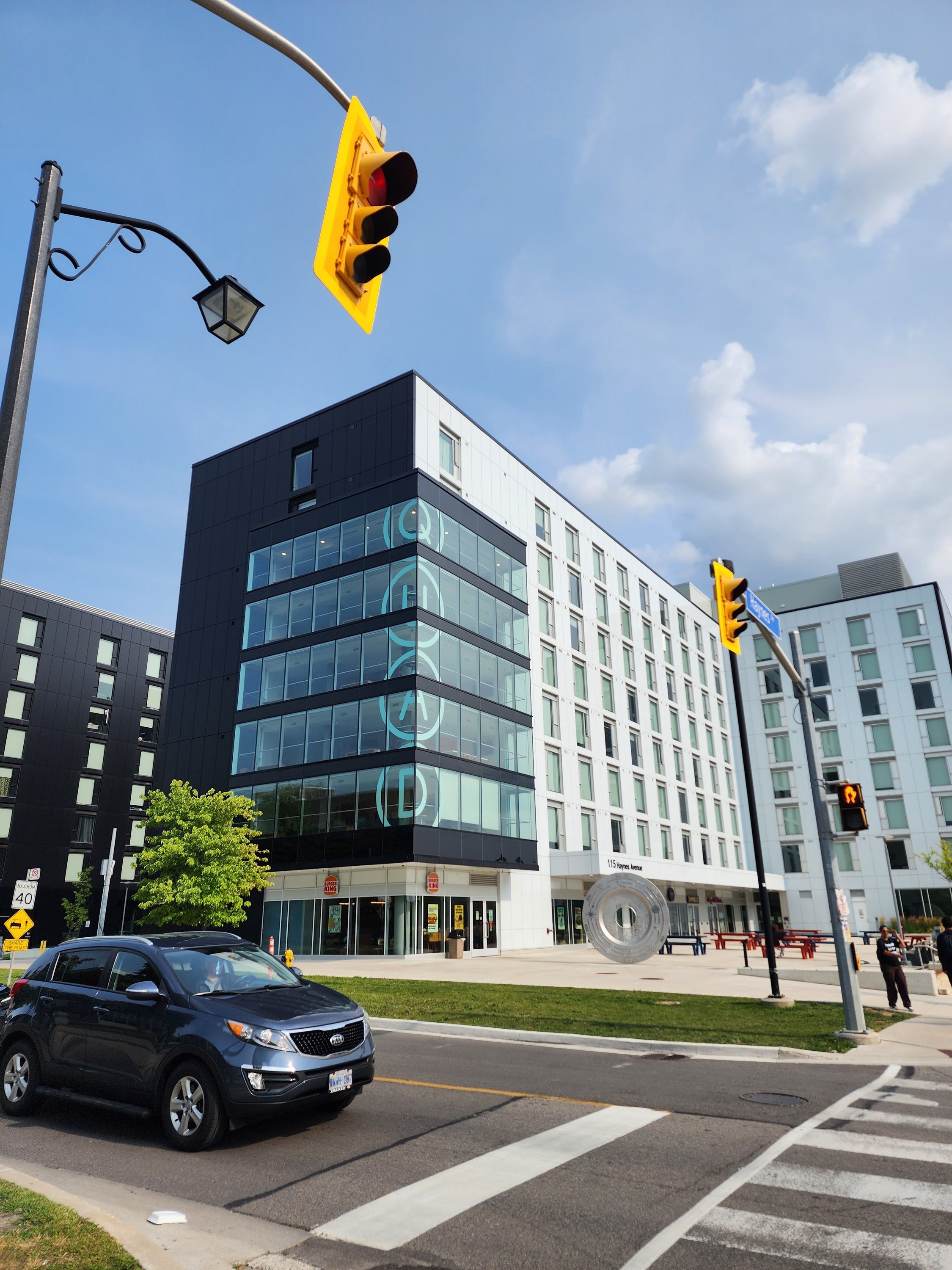 A residential building named Quad. 