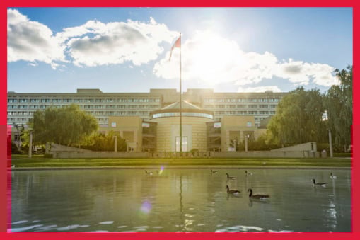 The Keele Campus Central Building in June Summer