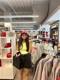 Zil in York University Apparel Store wearing York University Hat