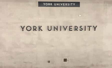 The first time I got off at the York University subway station on my first day.