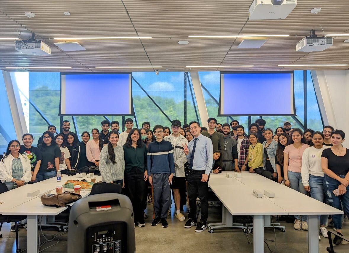 A group of students with Professors at a University 