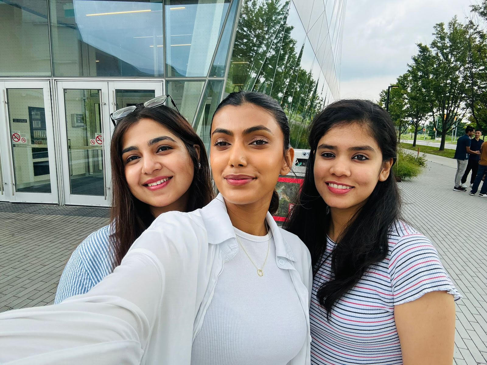With my friends outside the York School of Continuing Studies building