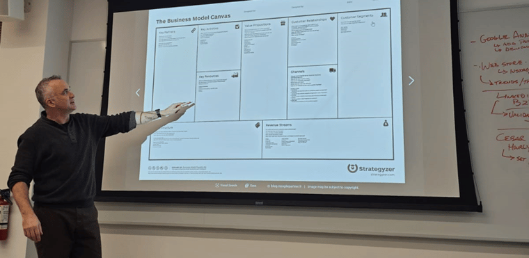prof. rob mitchell teaching marketing concepts to students at York SCS