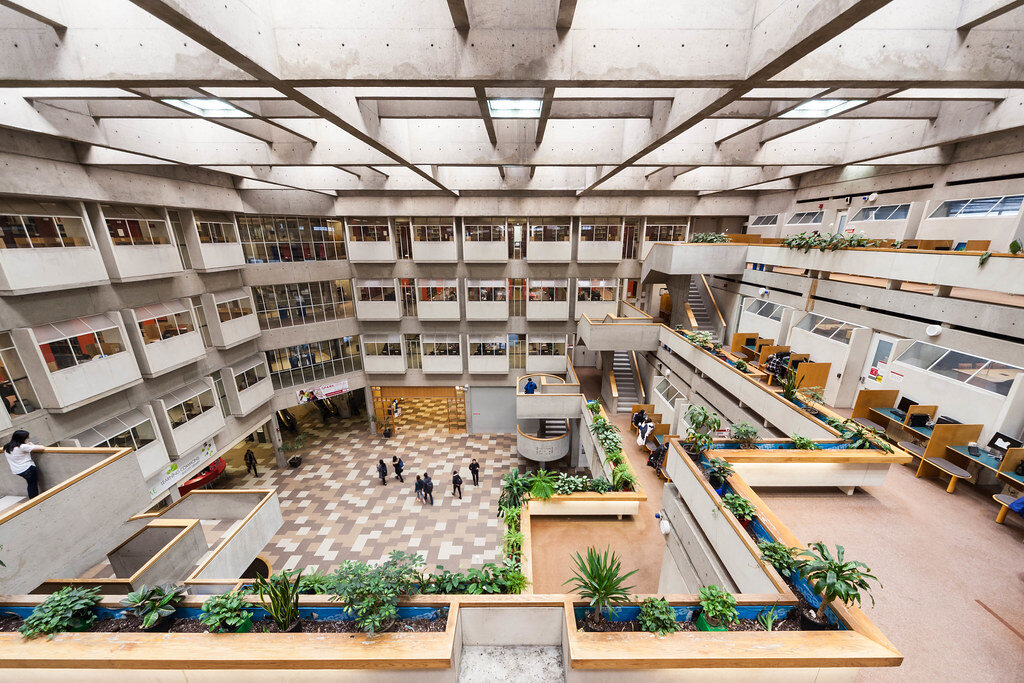 An overall view of york universities Scott library.